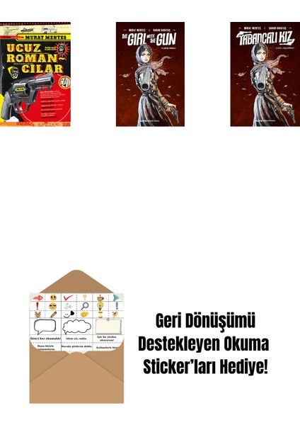 Ucuz Romancılar + The Girl With The Gun + Tabancalı Kız (Ciltli) + Okuma Sticker'ları