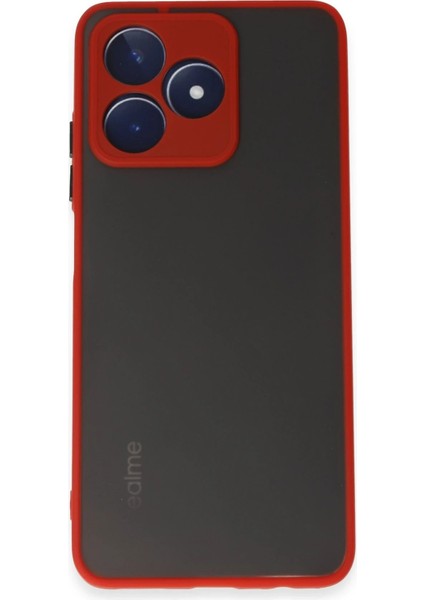 Newface Realme C53 Kılıf Montreal Silikon Kapak - Kırmızı