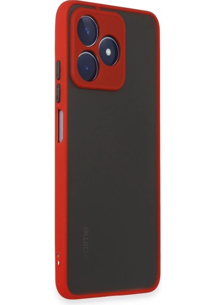 Newface Realme C53 Kılıf Montreal Silikon Kapak - Kırmızı fiyatları