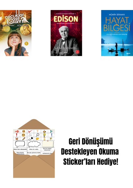 Çocuklar Nasıl Başarır? + Edison + Hayat Bilgesi 2 + Okuma Sticker'ları