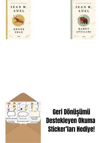 Yeryüzü Çocukları 4 - Dönüş Yolu + Yeryüzü Çocukları 3 - Mamut Avcıları + Okuma Sticker'ları
