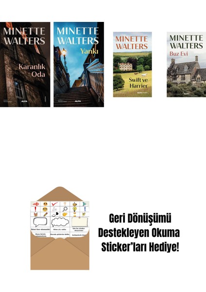 Minette Walters 4 Kitap Set + Okuma Sticker'ları