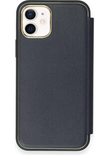 Newface iPhone 12 Kılıf Dolpin Kapaklı - Lacivert modelleri