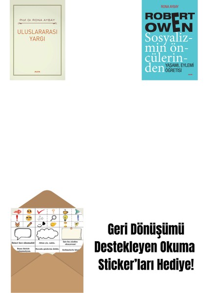 Uluslararası Yargı + Robert Owen Sosyalizmin Öncülerinden + Okuma Sticker'ları