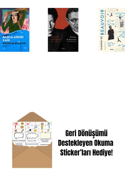 Başkalarının Kanı + J. P. Sartre Ile Söyleşiler + Müphemlik Ahlakı Üzerine - Pirus ve Sineas + Okuma Sticker'ları