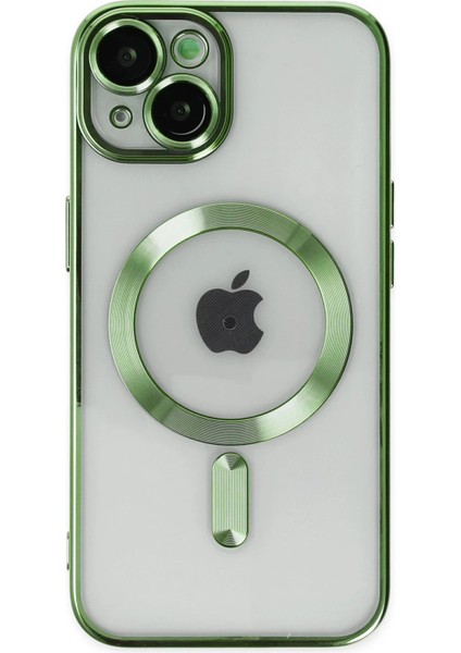 Newface iPhone 14 Plus Kılıf Kross Magneticsafe Kapak - Koyu Yeşil