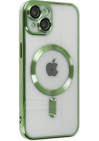 Newface iPhone 14 Plus Kılıf Kross Magneticsafe Kapak - Koyu Yeşil