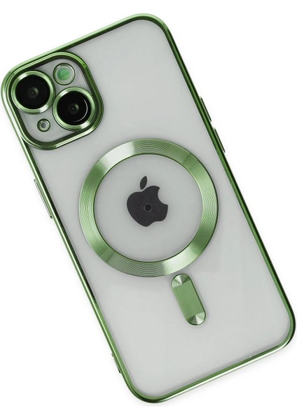 Newface iPhone 14 Plus Kılıf Kross Magneticsafe Kapak - Koyu Yeşil