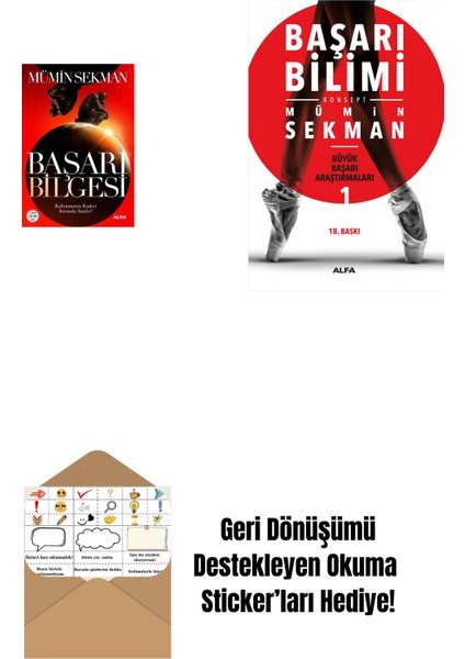 Başarı Bilgesi + Başarı Bilimi + Okuma Sticker'ları