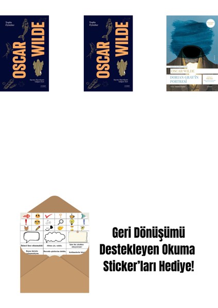 Oscar Wilde - Toplu Öyküler (Ciltli) + Oscar Wilde - Toplu Öyküler + Dorian Gray'in Portresi + Okuma Sticker'ları