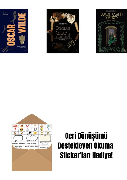 Oscar Wilde - Toplu Öyküler + Dorian Gray'in Portresi (Ciltli) + Dorian Gray'in Portresi + Okuma Sticker'ları