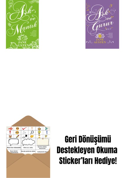 Aşk ve Mantık (Ciltli) + Aşk ve Gurur (Ciltli) + Okuma Sticker'ları