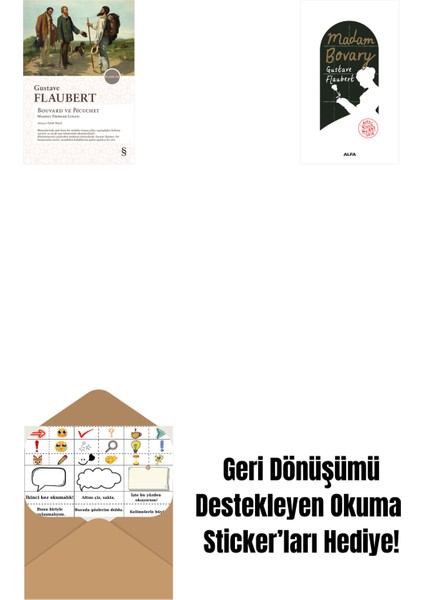Bouvard ve Pecuchet + Madam Bovary (Ciltli) + Okuma Sticker'ları