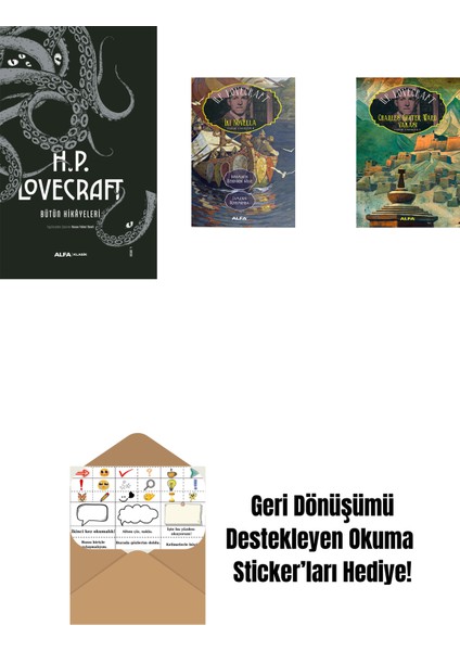 H.p. Lovecraft - Bütün Hikayeleri (Ciltli) + Iki Novella + Charles Dexter Ward Vakası + Okuma Sticker'ları
