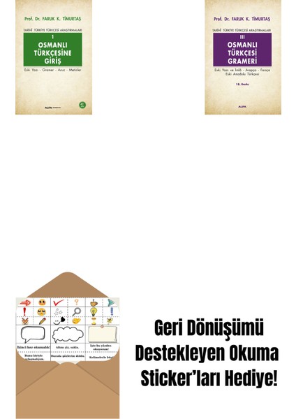 Osmanlı Türkçesine Giriş 1 + Osmanlı Türkçesi Grameri 3 + Okuma Sticker'ları