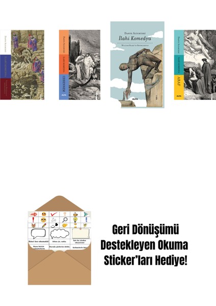 Dante Alighieri 4 Kitap Set + Okuma Sticker'ları