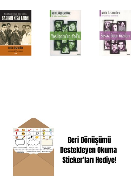 Basının Kısa Tarihi + Yeşilçam'ın Yol'u + Sessiz Gece Yazıları + Okuma Sticker'ları