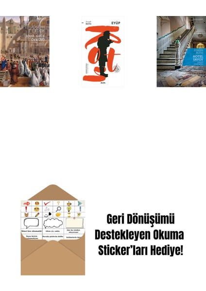 1002. Gece Öyküsü + Eyüp + Hotel Savoy + Okuma Sticker'ları