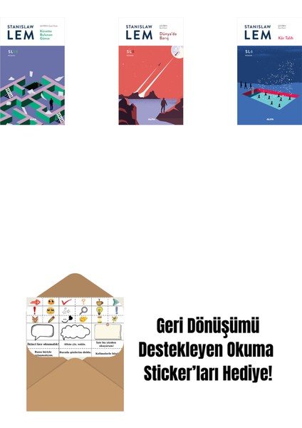 Küvette Bulunan Günce (SL14) + Dünya’da Barış (Sl8) + Kör Talih (Sl6) + Okuma Sticker'ları