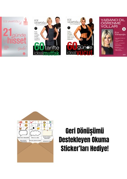 Ece Vahapoğlu 4 Kitap Set + Okuma Sticker'ları