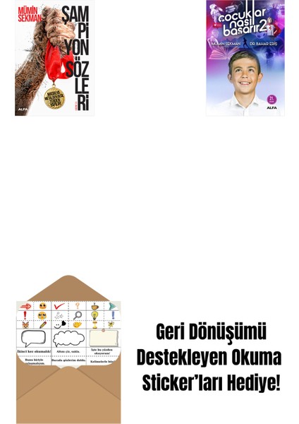 Şampiyon Sözleri + Çocuklar Nasıl Başarır 2 + Okuma Sticker'ları