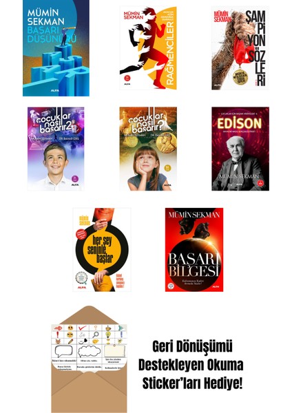 Mümin Sekman 8 Kitap Set + Okuma Sticker'ları