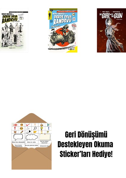 Derde Deva Randevu Süper Cilt-1 (Ciltli) + Derde Deva Randevu No- 4 + The Girl With The Gun + Okuma Sticker'ları
