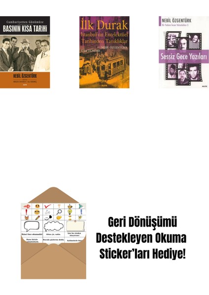 Basının Kısa Tarihi + Ilk Durak + Sessiz Gece Yazıları + Okuma Sticker'ları
