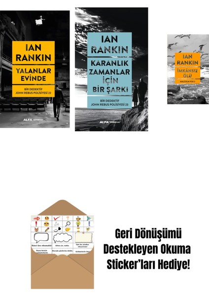 Yalanlar Evinde + Karanlık Zamanlar Için Bir Şarkı + Imkânsız Ölü + Okuma Sticker'ları