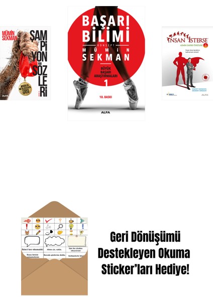 Şampiyon Sözleri + Başarı Bilimi + Insan Isterse - Azmin Zaferi Öyküleri 5 + Okuma Sticker'ları