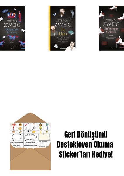 Olağanüstü Bir Gece + Üç Usta + Bir Yüreğin Çöküşü + Okuma Sticker'ları