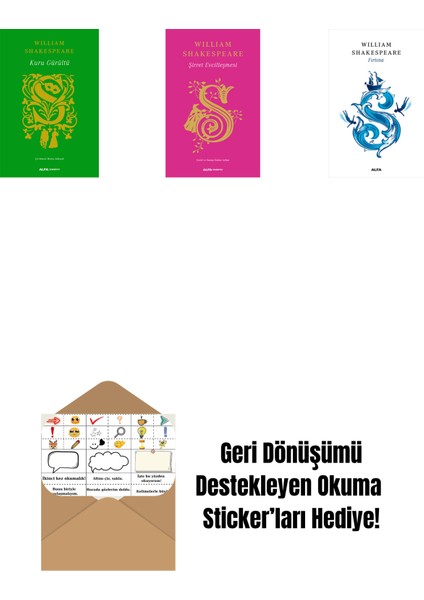 Kuru Gürültü (Ciltli) + Şirret Evcilleşmesi (Ciltli) + Bir Yazdönümü Gecesi Rüyası + Okuma Sticker'ları