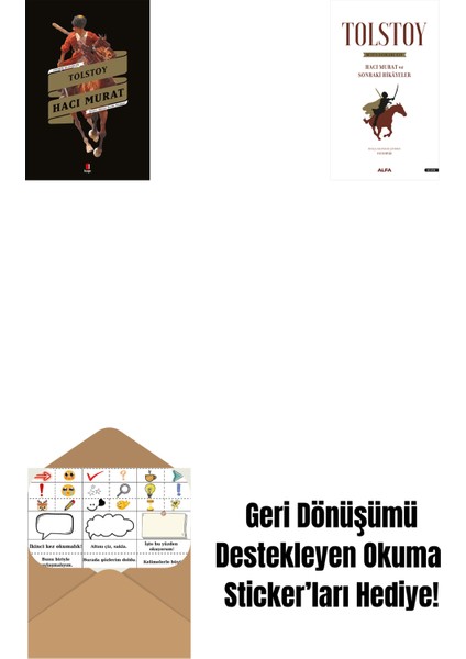 Hacı Murat + Tolstoy Bütün Eserleri 14 + Okuma Sticker'ları