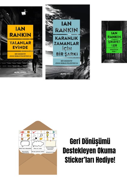 Yalanlar Evinde + Karanlık Zamanlar Için Bir Şarkı + Şikâyetler + Okuma Sticker'ları