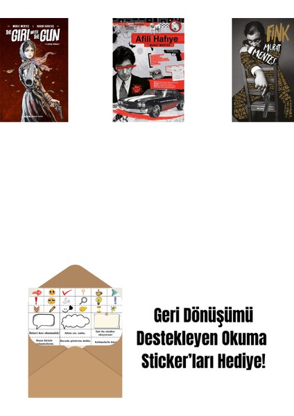 The Girl With The Gun + Afili Hafiye + Fink (Ciltli) + Okuma Sticker'ları