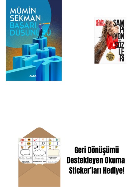 Başarı Düşünürü + Şampiyon Sözleri + Okuma Sticker'ları