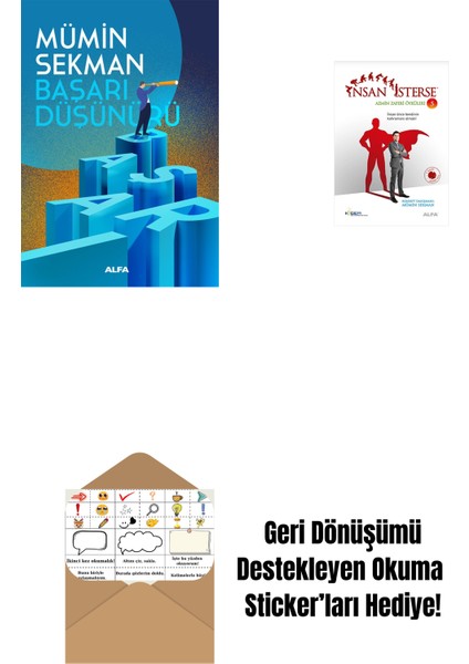 Başarı Düşünürü + Insan Isterse - Azmin Zaferi Öyküleri 5 + Okuma Sticker'ları