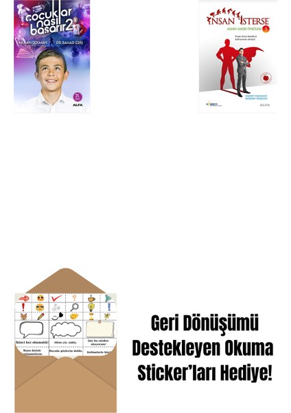 Çocuklar Nasıl Başarır 2 + Insan Isterse - Azmin Zaferi Öyküleri 5 + Okuma Sticker'ları