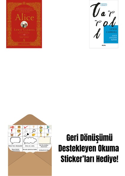 Alice (Ciltli) + Alice Aynanın Içinde + Okuma Sticker'ları