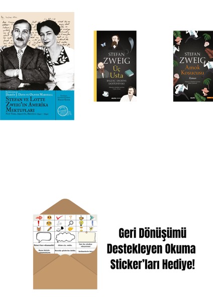 Stefan ve Lotte Zweig’ın Amerika Mektupları + Üç Usta + Amok Koşucusu + Okuma Sticker'ları
