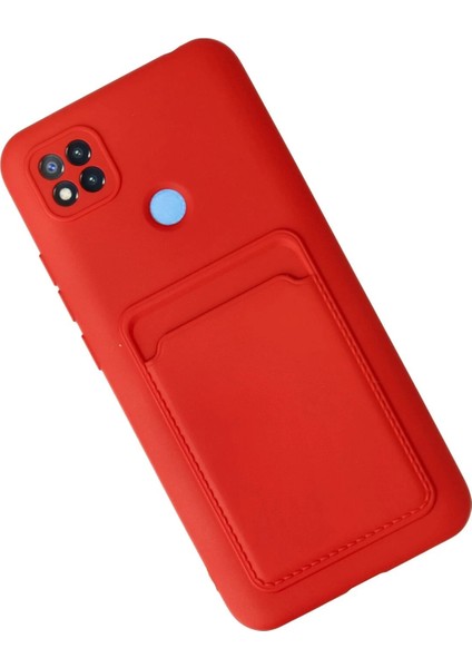Newface Xiaomi Redmi 9c Kılıf Kelvin Kartvizitli Silikon - Kırmızı