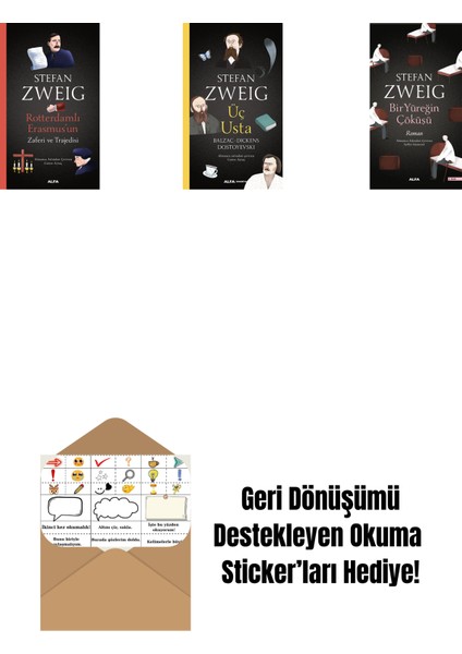Rotterdamlı Erasmus’un Zaferi ve Trajedisi + Üç Usta + Bir Yüreğin Çöküşü + Okuma Sticker'ları