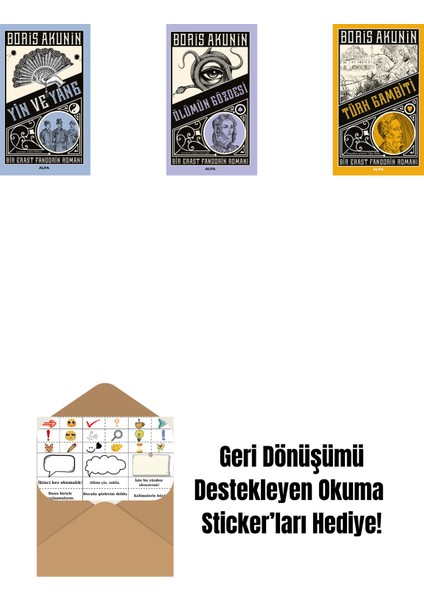 Yin ve Yang + Ölümün Gözdesi + Türk Gambiti + Okuma Sticker'ları