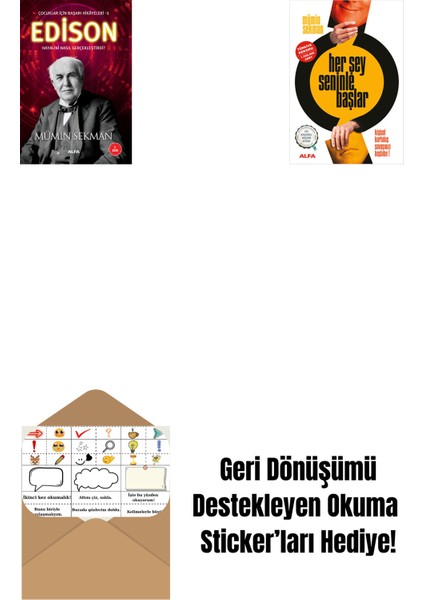 Edison + Her Şey Seninle Başlar + Okuma Sticker'ları