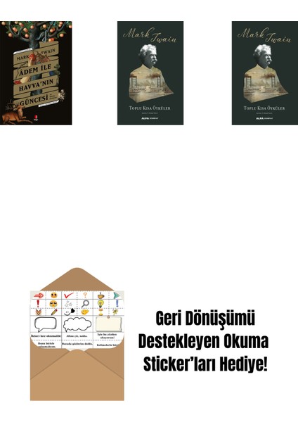Adem ile Havva’nın Güncesi + Toplu Kısa Öyküler + Toplu Kısa Öyküler (Ciltli) + Okuma Sticker'ları