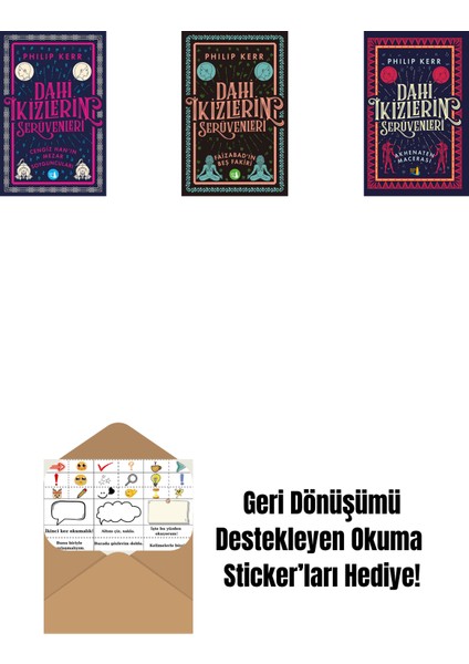 Dahi Ikizlerin Serüvenleri - Cengiz Han’ın Mezar Soyguncuları + Dahi Ikizlerin Serüvenleri - Faizabad'ın Beş Fakiri + Dahi Ikizlerin Serüvenleri - Akhenaten Macerası + Okuma Sticker'ları