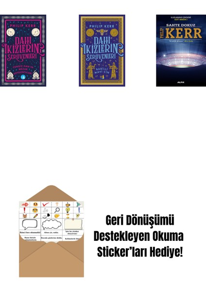 Dahi Ikizlerin Serüvenleri - Cengiz Han’ın Mezar Soyguncuları + Dahi Ikizlerin Serüvenleri - Babilli Mavi Cin + Sahte Dokuz + Okuma Sticker'ları