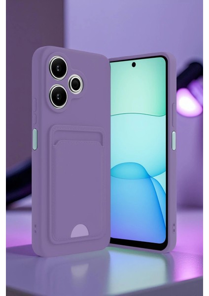 Newface Xiaomi Redmi 13 4g Kılıf Kelvin Kartvizitli Silikon - Lila