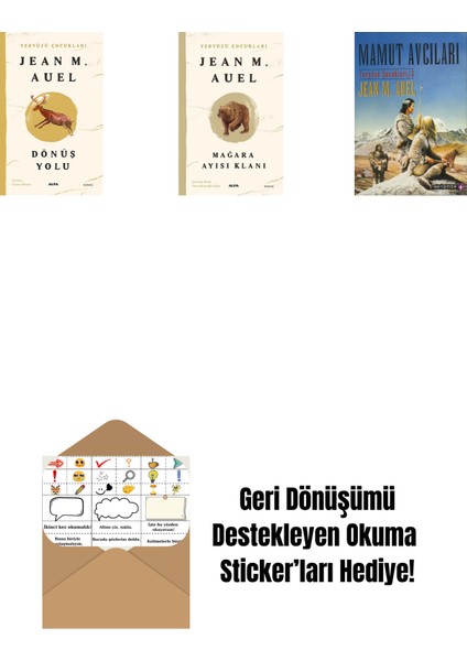 Yeryüzü Çocukları 4 - Dönüş Yolu + Yeryüzü Çocukları 1 - Mağara Ayısı Klanı + Mamut Avcıları + Okuma Sticker'ları
