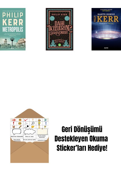 Metropolis + Dahi Ikizlerin Serüvenleri - Faizabad'ın Beş Fakiri + Sahte Dokuz + Okuma Sticker'ları